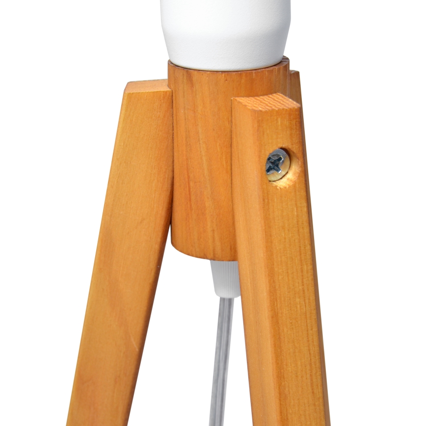 Lámpara de mesa ALBA 1xE27/15W/230V blanco/dorado/roble
