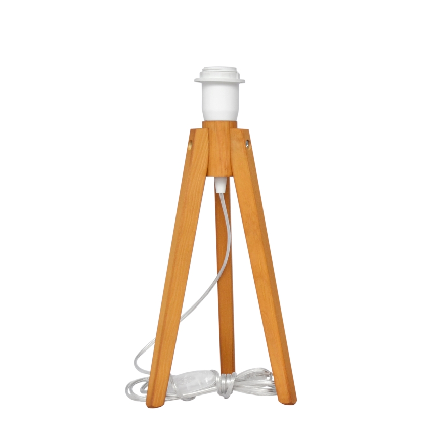 Lámpara de mesa ALBA 1xE27/15W/230V blanco/dorado/roble