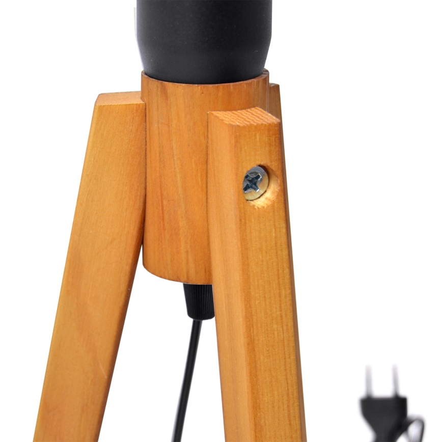 Lámpara de mesa ALBA 1xE27/15W/230V negro/dorado/roble