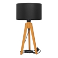 Lámpara de mesa ALBA 1xE27/15W/230V negro/roble