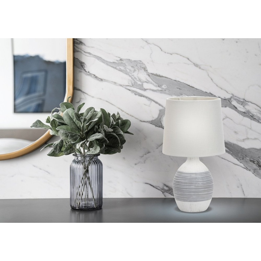 Lámpara de mesa AMBON 1xE14/40W/230V blanco