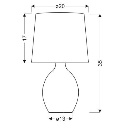 Lámpara de mesa AMBON 1xE14/40W/230V blanco