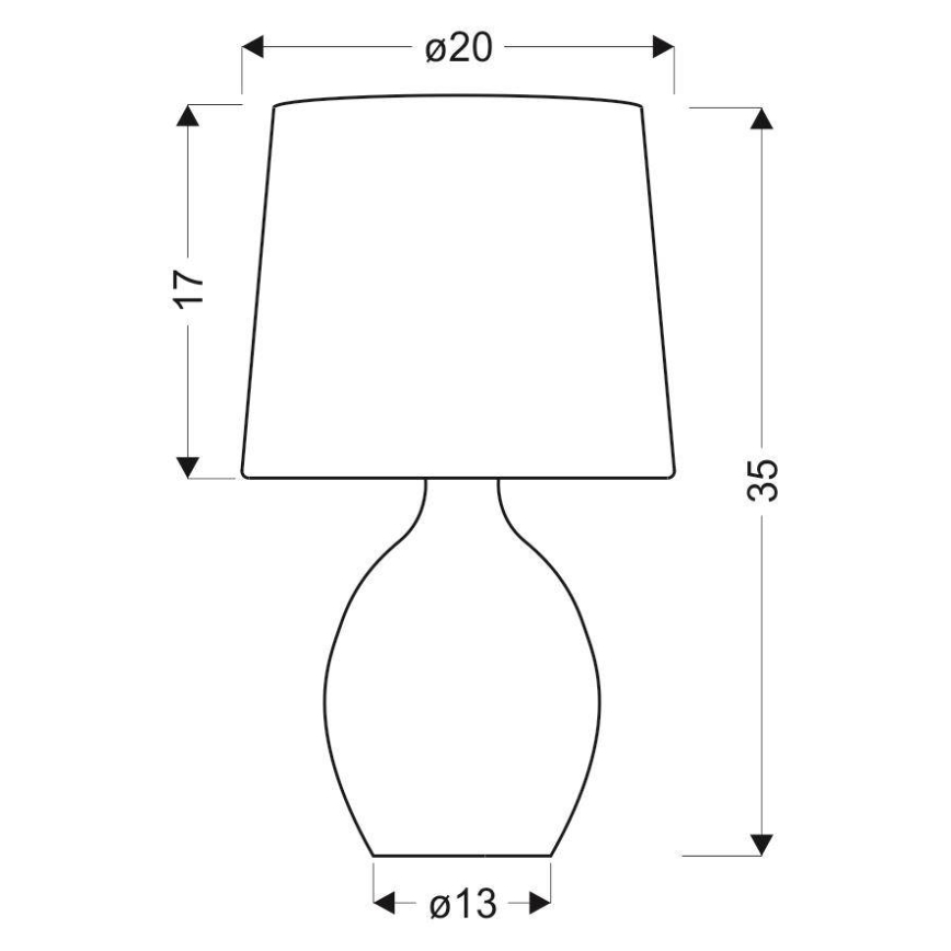 Lámpara de mesa AMBON 1xE14/40W/230V blanco