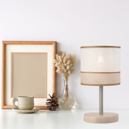 Lámpara de mesa ANDREA 1xE27/60W/230V haya