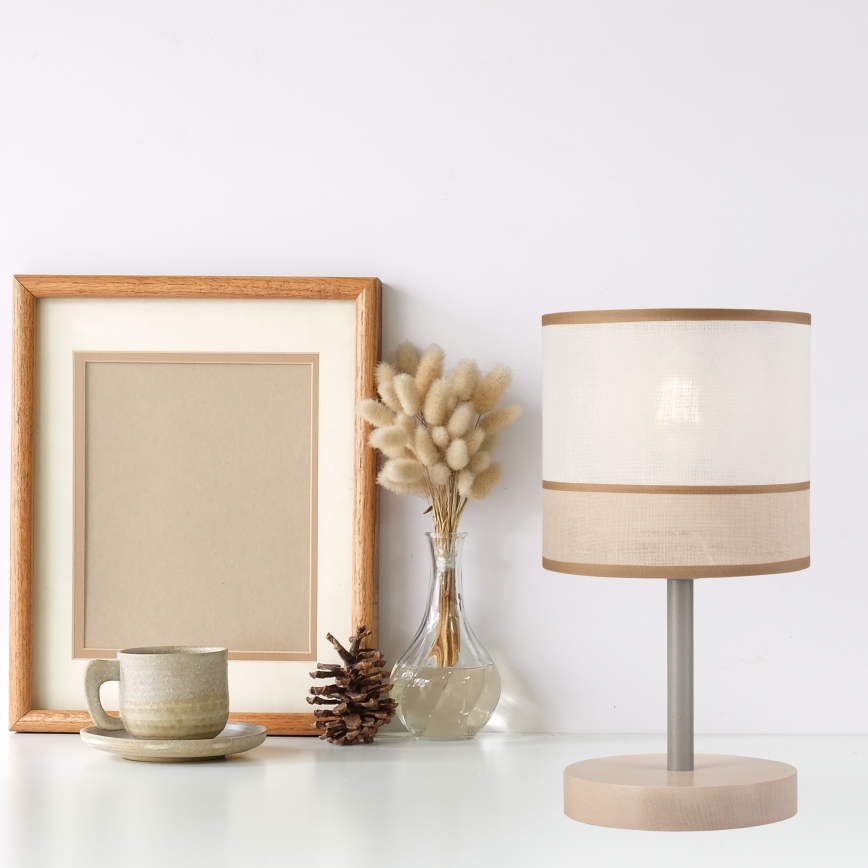 Lámpara de mesa ANDREA 1xE27/60W/230V haya