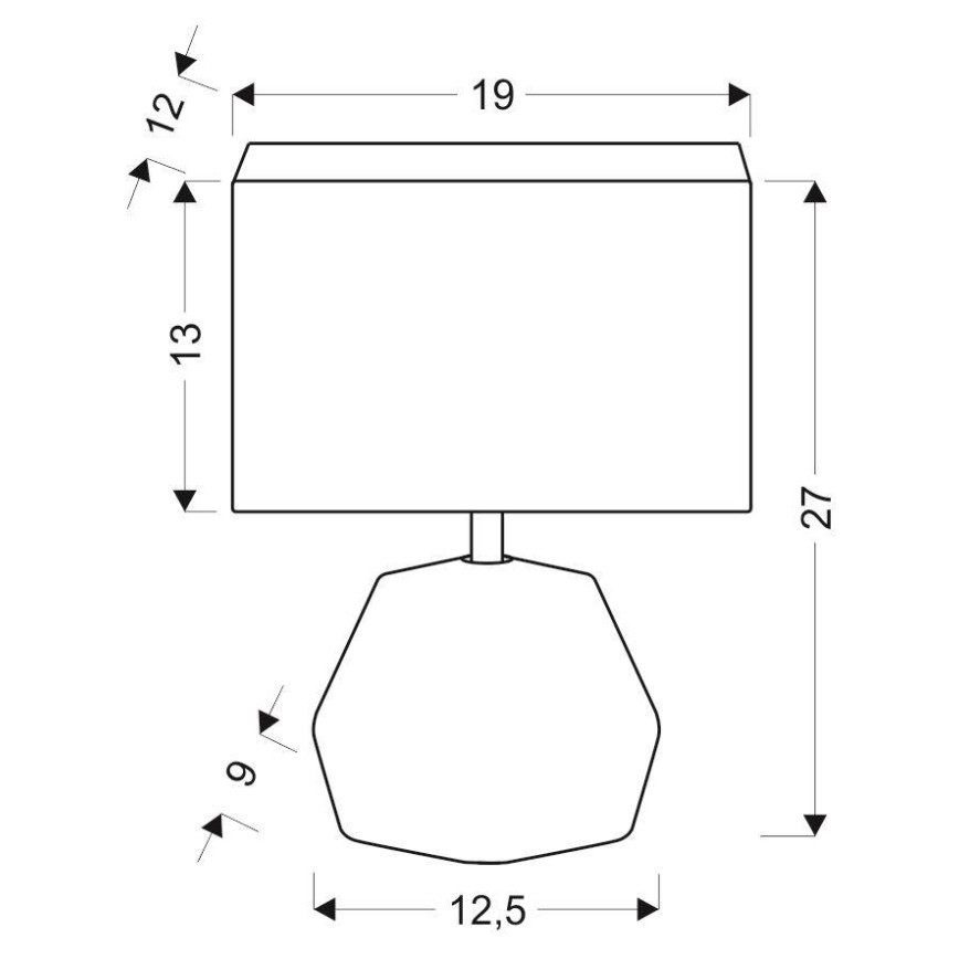 Lámpara de mesa ANIMI 1xE14/40W/230V negro