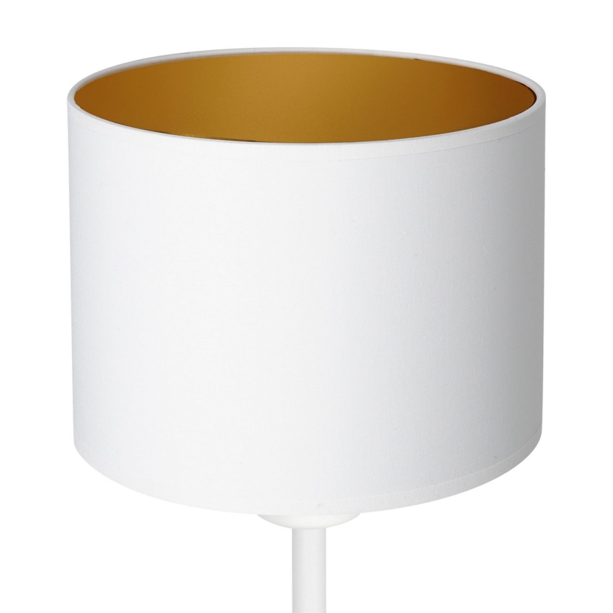 Lámpara de mesa ARDEN 1xE27/60W/230V diá. 18 cm blanco/dorado