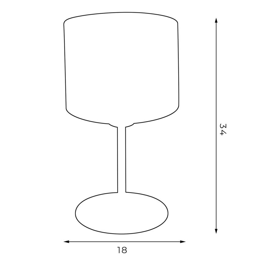 Lámpara de mesa ARDEN 1xE27/60W/230V diá. 18 cm blanco