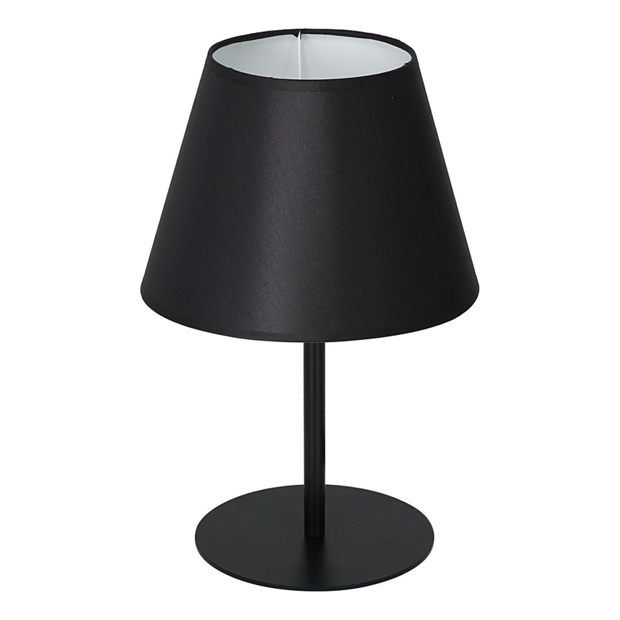 Lámpara de mesa ARDEN 1xE27/60W/230V diá. 20 cm negro/blanco