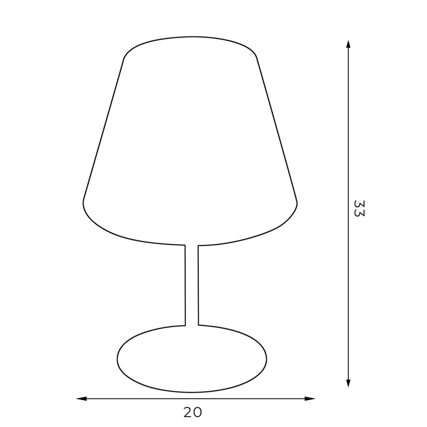 Lámpara de mesa ARDEN 1xE27/60W/230V diá. 20 cm negro/blanco