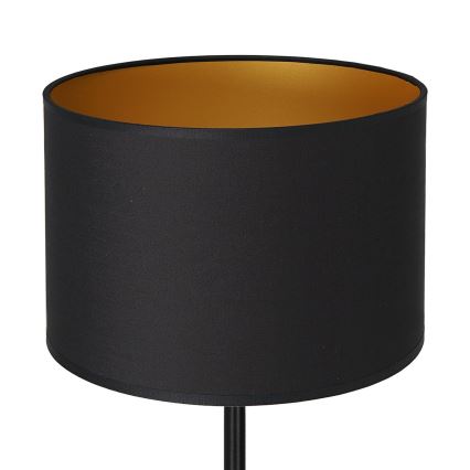 Lámpara de mesa ARDEN 1xE27/60W/230V diá. 25 cm negro/dorado