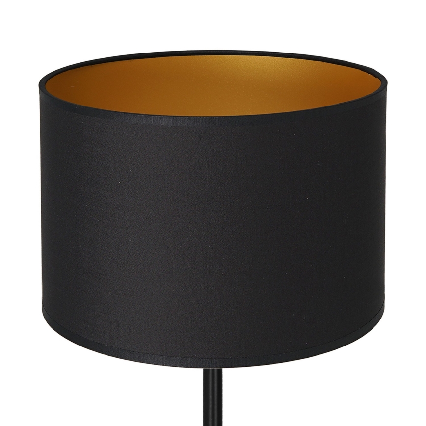 Lámpara de mesa ARDEN 1xE27/60W/230V diá. 25 cm negro/dorado
