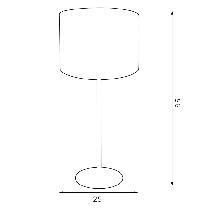 Lámpara de mesa ARDEN 1xE27/60W/230V diá. 25 cm negro/dorado