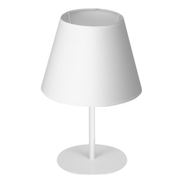 Lámpara de mesa ARDEN 1xE27/60W/230V diámetro 20 cm blanca