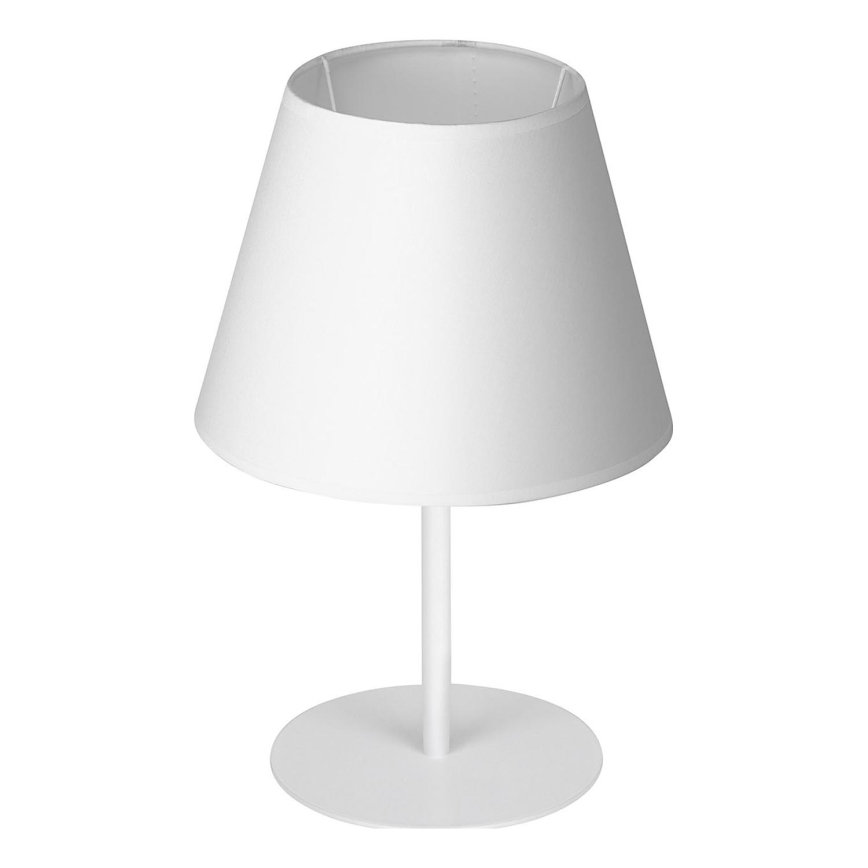 Lámpara de mesa ARDEN 1xE27/60W/230V diámetro 20 cm blanca