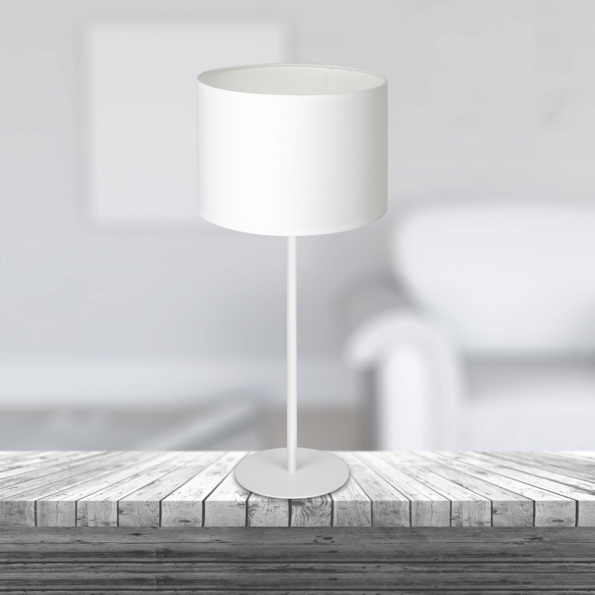 Lámpara de mesa ARDEN 1xE27/60W/230V diámetro 25 cm blanca
