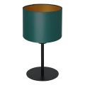 Lámpara de mesa ARDEN 1xE27/60W/230V Ø 18 cm verde/dorado