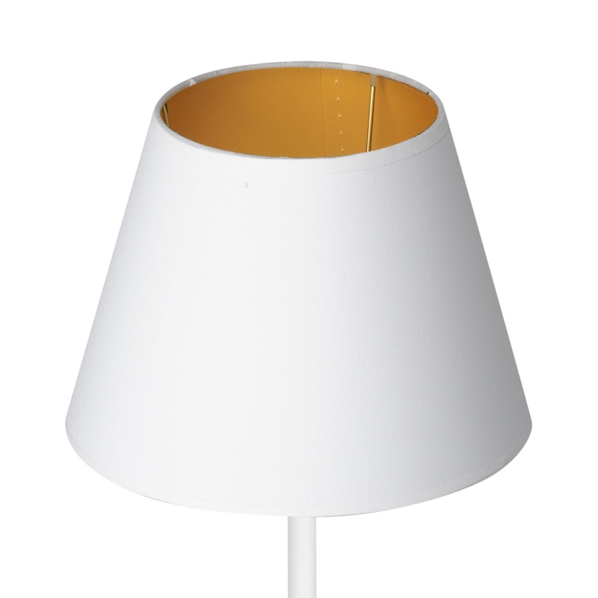 Lámpara de mesa ARDEN 1xE27/60W/230V Ø 20 cm blanca/dorada