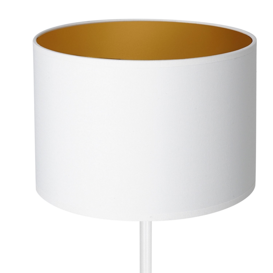 Lámpara de mesa ARDEN 1xE27/60W/230V Ø 25 cm blanca/dorada