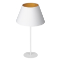 Lámpara de mesa ARDEN 1xE27/60W/230V Ø 30 cm blanca/dorada
