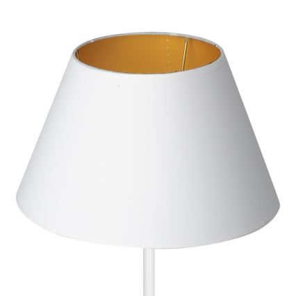 Lámpara de mesa ARDEN 1xE27/60W/230V Ø 30 cm blanca/dorada