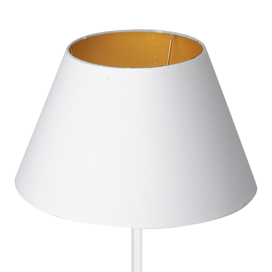 Lámpara de mesa ARDEN 1xE27/60W/230V Ø 30 cm blanca/dorada