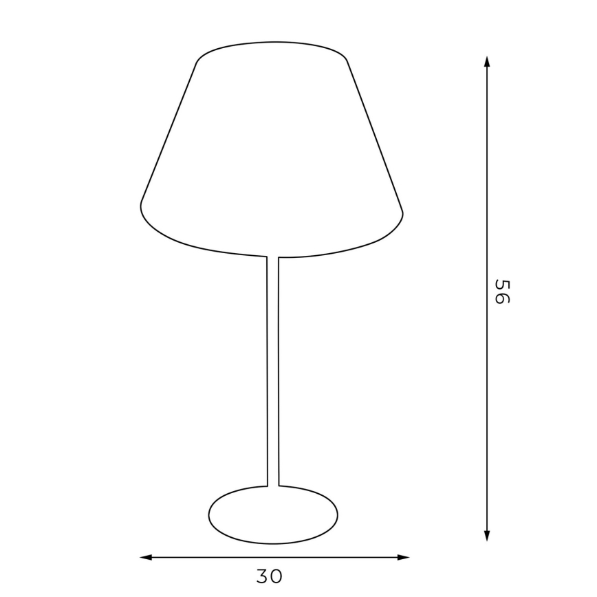 Lámpara de mesa ARDEN 1xE27/60W/230V Ø 30 cm negro/blanco