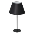 Lámpara de mesa ARDEN 1xE27/60W/230V Ø 30 cm negro/blanco