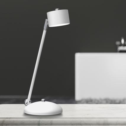 Lámpara de mesa ARENA 1xGX53/11W/230V blanco/cromo brillante