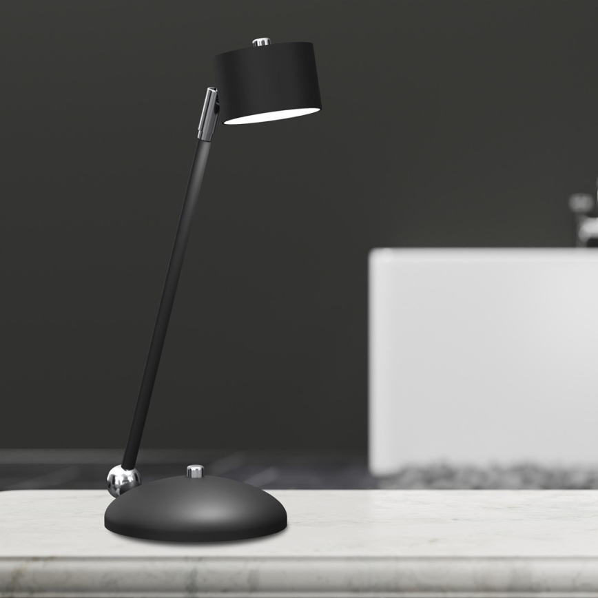 Lámpara de mesa ARENA 1xGX53/11W/230V negro/cromo brillante