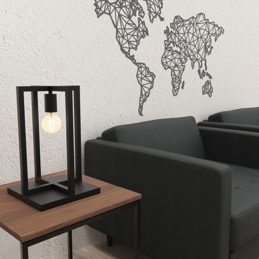 Lámpara de mesa ARNOLD 1xE27/60W/230V negro