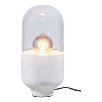 Lámpara de mesa ASEL 1xE27/25W/230V mármol blanco
