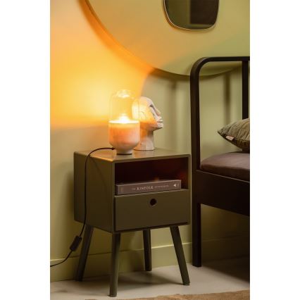 Lámpara de mesa ASEL 1xE27/25W/230V mármol blanco