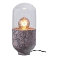 Lámpara de mesa ASEL 1xE27/25W/230V mármol gris/marrón