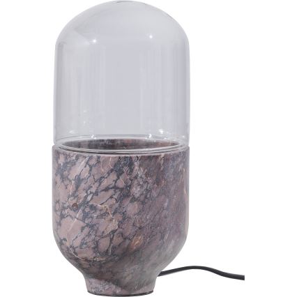 Lámpara de mesa ASEL 1xE27/25W/230V mármol gris/marrón