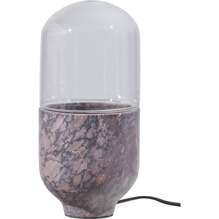 Lámpara de mesa ASEL 1xE27/25W/230V mármol gris/marrón