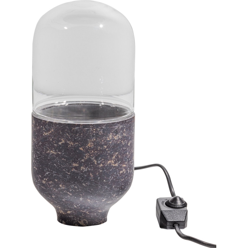 Lámpara de mesa ASEL 1xE27/25W/230V mármol gris/marrón