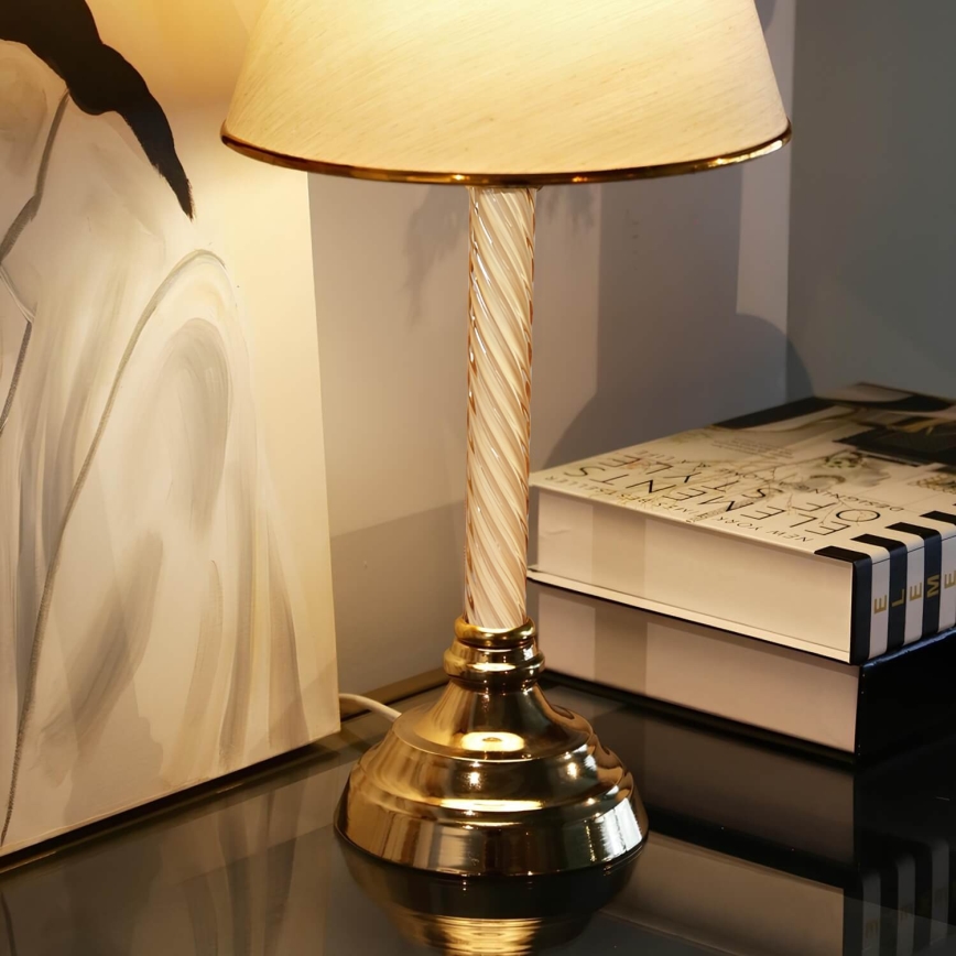 Lámpara de mesa AYD 1xE27/40W/230V beige/dorado