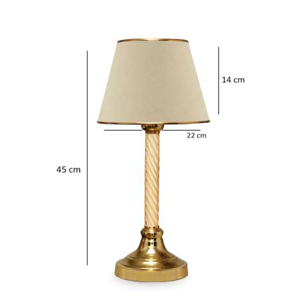 Lámpara de mesa AYD 1xE27/40W/230V beige/dorado