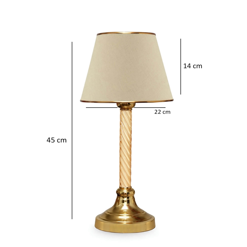 Lámpara de mesa AYD 1xE27/40W/230V beige/dorado