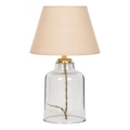 Lámpara de mesa AYD 1xE27/40W/230V beige/transparente