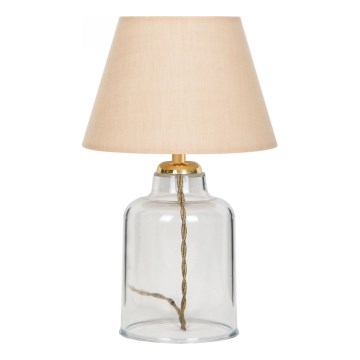 Lámpara de mesa AYD 1xE27/40W/230V beige/transparente