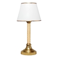 Lámpara de mesa AYD 1xE27/40W/230V blanca/dorada