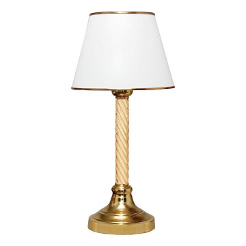 Lámpara de mesa AYD 1xE27/40W/230V blanca/dorada