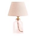 Lámpara de mesa AYD 1xE27/40W/230V crema/transparente