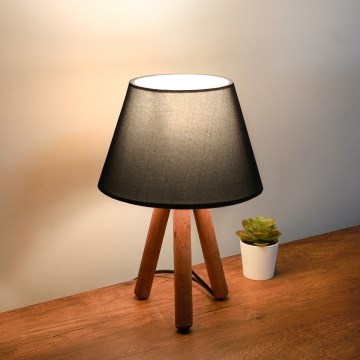 Lámpara de mesa AYD 1xE27/40W/230V marrón/antracita