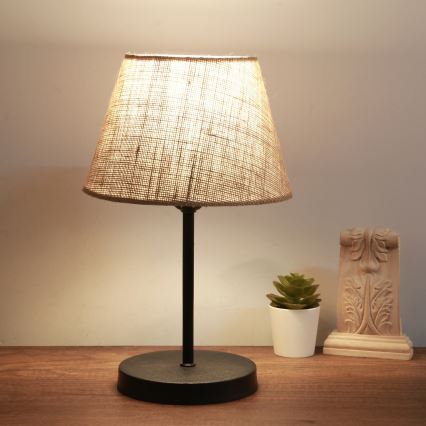 Lámpara de mesa AYD 1xE27/40W/230V marrón/negro