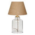 Lámpara de mesa AYD 1xE27/40W/230V marrón/transparente