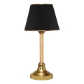 Lámpara de mesa AYD 1xE27/40W/230V negra/dorada