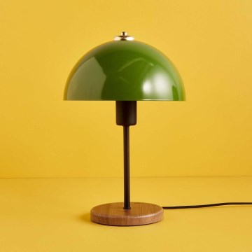 Lámpara de mesa AYD 1xE27/40W/230V verde/marrón